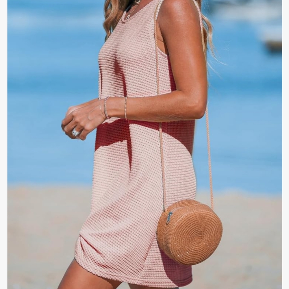 Cupshe Waffle Knit Hem Twist Cover-up - Picture 2 of 5